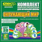Комплект динамических раздаточных пособий - Окружающий мир (веера). Животные и растения, дорожные знаки. - «globural.ru» - Ступино