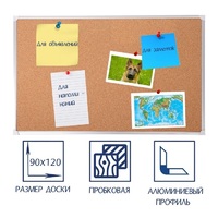Доска пробковая 1200х900 - «globural.ru» - Ступино