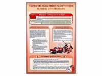 Стенд "Порядок действий работников школы при пожаре" - «globural.ru» - Ступино