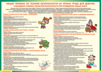 Правила безопасности на уроках труда для девочек 1000*1400 винил	 - «globural.ru» - Ступино