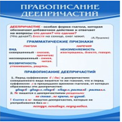 Стенд "Правописание деепричастий" - «globural.ru» - Ступино