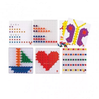 Мозаика Peg Board. Набор с прозрачными досками и картинками - «globural.ru» - Ступино