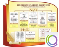 Стенд "Правописание корней с чередованием гласных" - «globural.ru» - Ступино