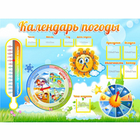 Стенд "Календарь погоды" 1х0,74 - «globural.ru» - Ступино