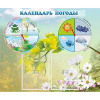 Стенд "Календарь погоды" с 2 карманами - «globural.ru» - Ступино