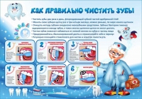 Стенд "Как правильно чистить зубы" - «globural.ru» - Ступино