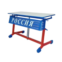 Стол ученический двухместный "Патриот-2о" на газовом лифте (р.гр. № 3-7 и наклоном столешницы) - «globural.ru» - Ступино