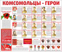 Тематический стенд "Комсомольцы-герои" - «globural.ru» - Ступино