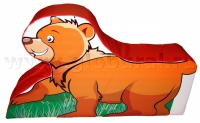 Напольная игрушка "Медвежонок" с шелкографией (ВИК) - «globural.ru» - Ступино