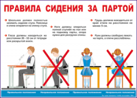 Таблица Правила сидения  за партой 1000*1400 винил - «globural.ru» - Ступино
