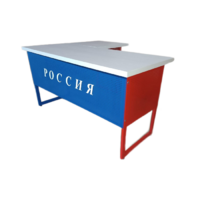 Стол преподавателя "Патриот" угловой с выкатной тумбой - «globural.ru» - Ступино