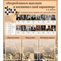 "Шахматы" тематический стенд - «globural.ru» - Ступино
