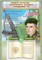 Стенд-уголок "Защита Отечества – обязанность каждого гражданина Российской Федерации" - «globural.ru» - Ступино