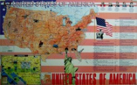 Учебная карта США на английском языке - «globural.ru» - Ступино