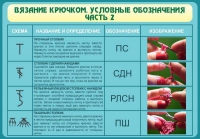Стенд "Вязание крючком. Условные обозначения. Часть 2" - «globural.ru» - Ступино