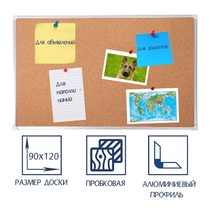 Доска пробковая 1200х900 - «globural.ru» - Ступино