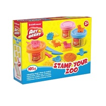 Пластилин на растительной основе Artberry/Stamp Your Zoo 3 бан./35 г со штампами - «globural.ru» - Ступино