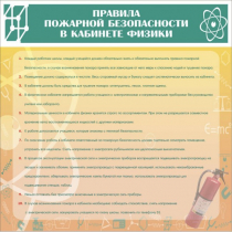 Стенд "Правила пожарной безопасности в кабинете физики" - «globural.ru» - Ступино