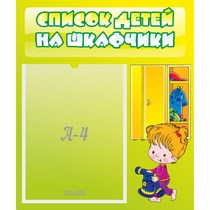 Стенд "Список детей на шкафчики" №5 - «globural.ru» - Ступино
