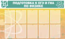 Стенд "Подготовка к ЕГЭ и ОГЭ по физике вариант 2 (10 карманов)" - «globural.ru» - Ступино