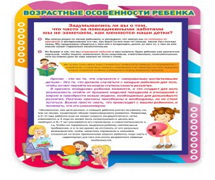 Стенд "Возрастные особенности ребенка" - «globural.ru» - Ступино