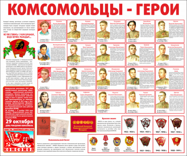 Тематический стенд "Комсомольцы-герои" - «globural.ru» - Ступино